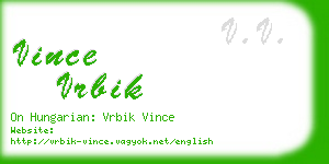 vince vrbik business card
